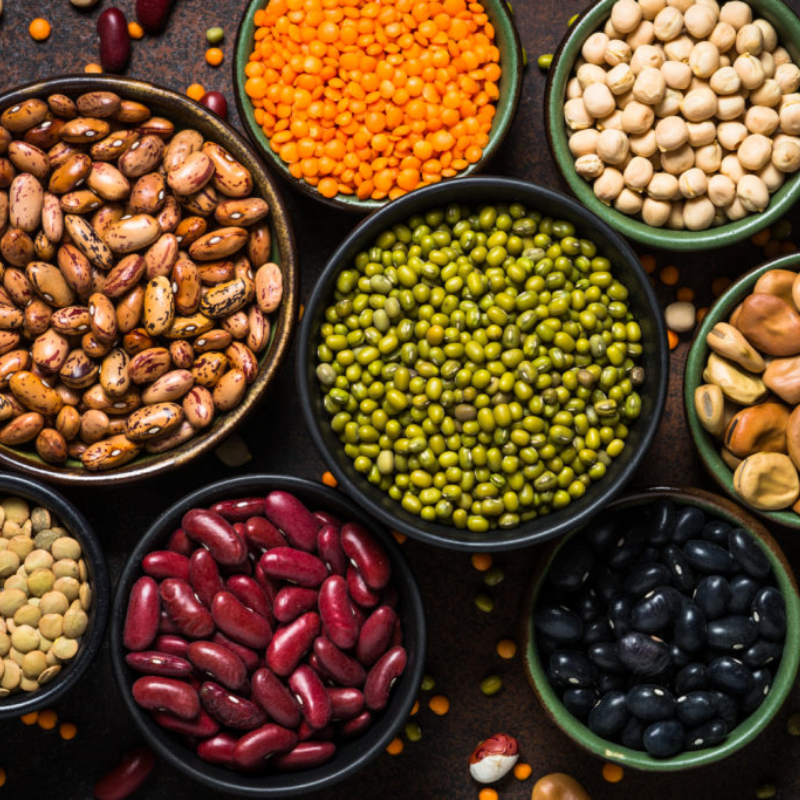 Legumes and beans.